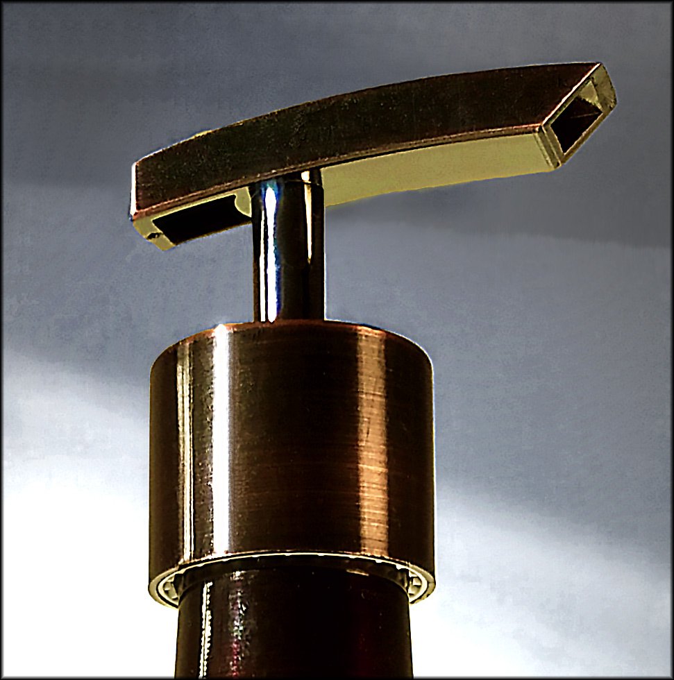 Coffee syrup bottle pump in copper
